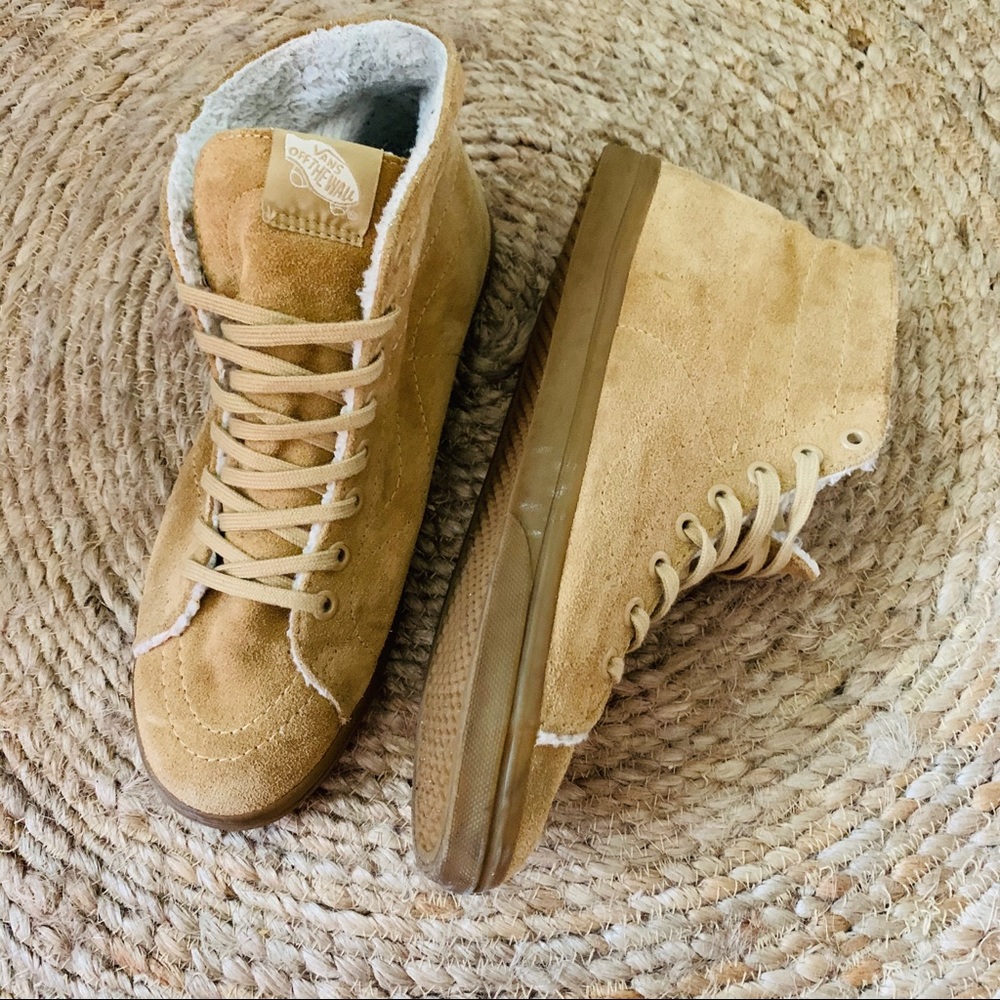 Suede and Sherpa Vans